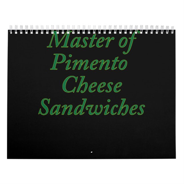 Calendário Mestre Pimento Cheese Sanduíches Engraçados Golfe (Capa)