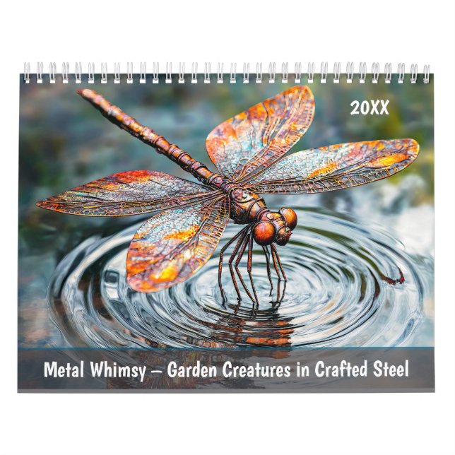 Calendário Metal Whimsy – Garden Creatures in Crafted Steel (Capa)