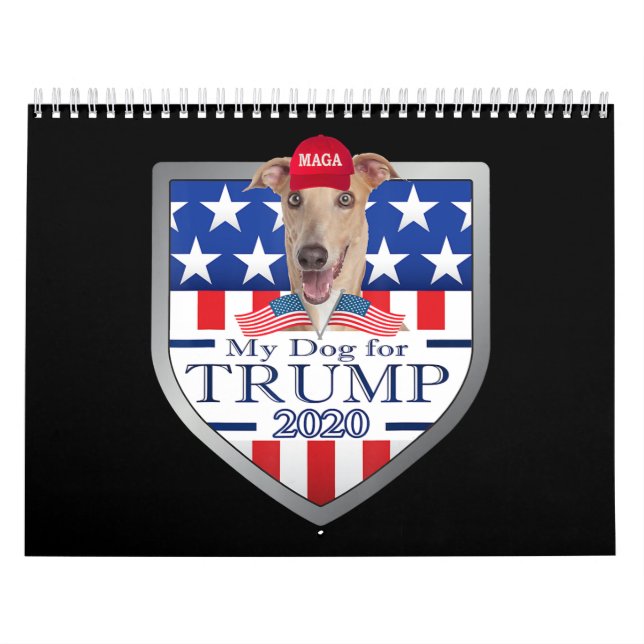 Calendário Meu Cachorro Trump 2020 Óculos Vestidos de Greyhou (Capa)