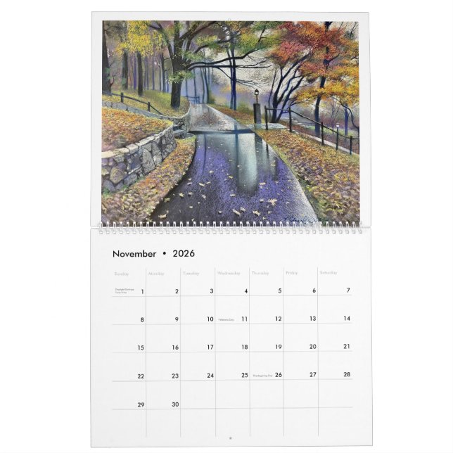 Calendário Michael White's Passionate Pastels Calendar 2026 (Nov 2026)