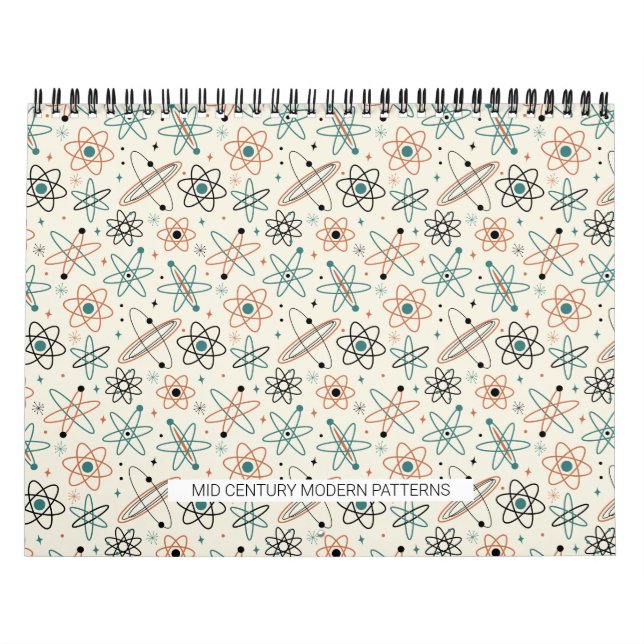Calendário Mid Century Modern Patterns #1 Original Art Retro (Capa)