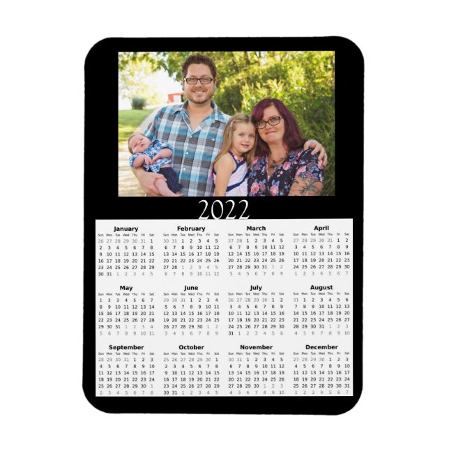 Calendário Mini Ímã Personalizado com Foto 2022 (Vertical)