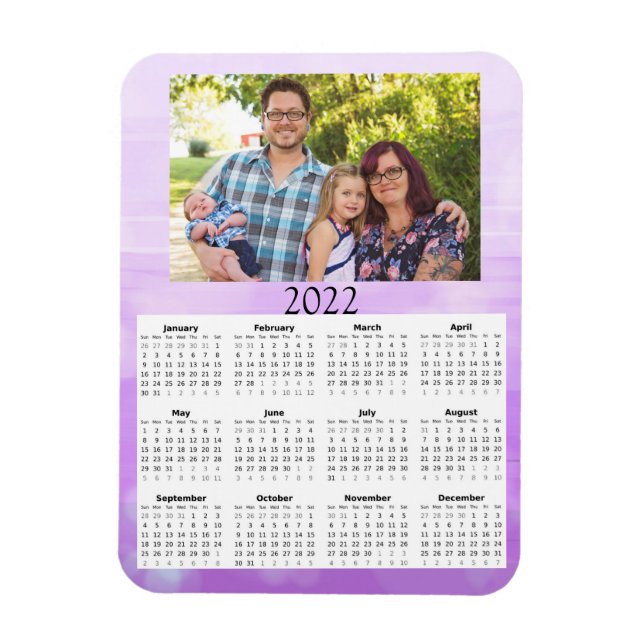 Calendário Mini Ímã Personalizado com Foto 2022 (Vertical)