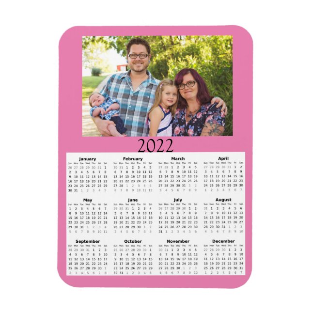 Calendário Mini Ímã Personalizado com Foto 2022 (Vertical)
