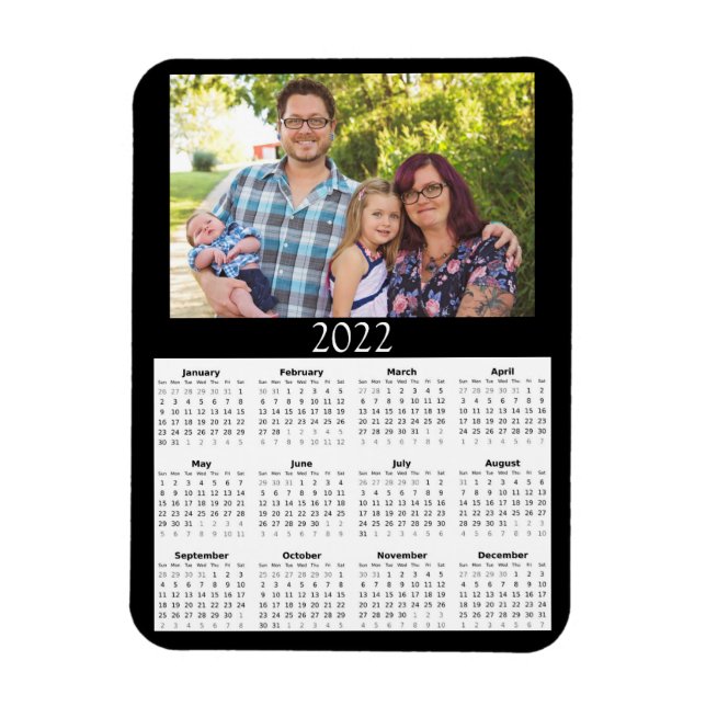 Calendário Mini Ímã Personalizado com Fotos de 202 (Vertical)