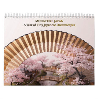 Calendário Miniature Japan Four Seasons Japanese Dioram