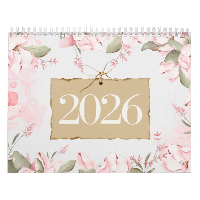 Calendário Minimal Floral Quote Calendar (Capa)