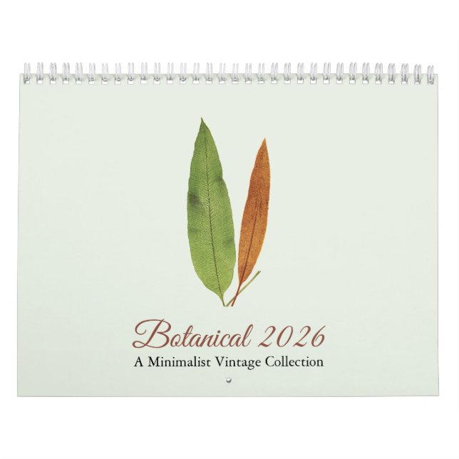 Calendário Minimalist Art Botanical 2026 Calendar (Capa)