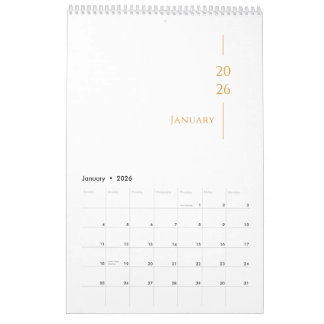 Calendário Minimalist Clean Design