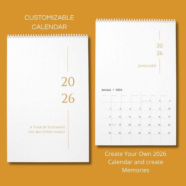 Calendário Minimalist Clean Design (Criador carregado)