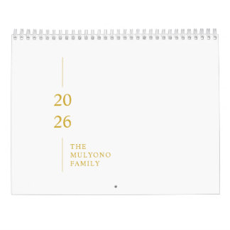 Calendário Minimalist Modern 2026 Wall Calendar