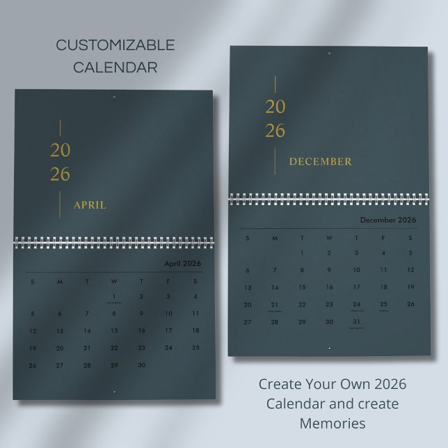 Calendário Minimalist Modern 2026 Wall Calendar (Criador carregado)
