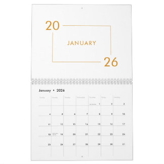 Calendário Minimalist Modern Elegant 2026 Calendar