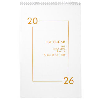 Calendário Minimalist Modern Elegant 2026 Calendar