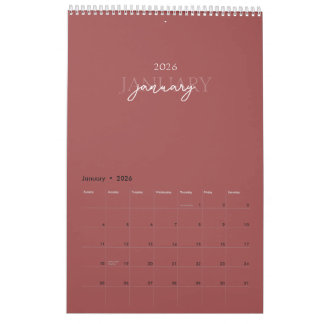 Calendário Minimalist Modern Elegant 2026 Calendar