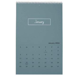 Calendário Minimalist Modern Elegant 2026 Calendar