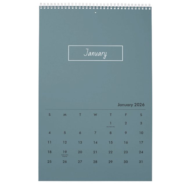 Calendário Minimalist Modern Elegant 2026 Calendar (Jan 2026)