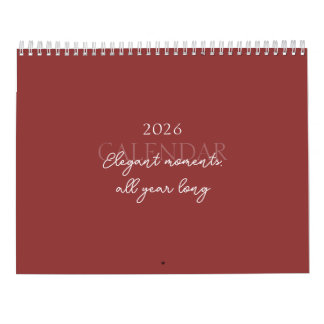 Calendário Minimalist Modern Elegant 2026 Calendar
