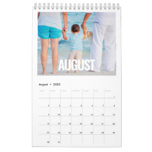 Calendário Minimalist modern script 2023 family photo