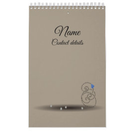 Calendário minimalista da poesia costeira de praia