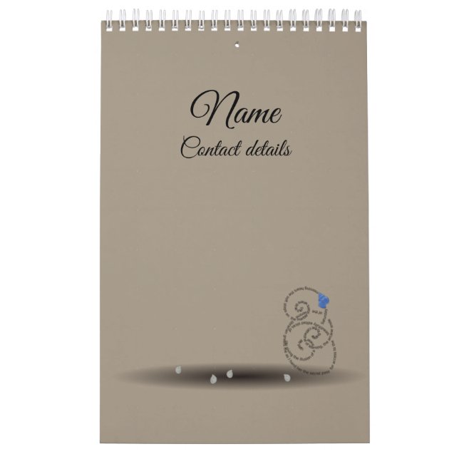 Calendário minimalista da poesia costeira de praia (Capa)