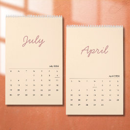 Calendário Minimalista Elegante 2026