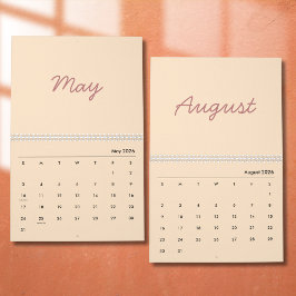 Calendário Minimalista Elegante 2026