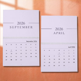 Calendário Minimalista Elegante 2026
