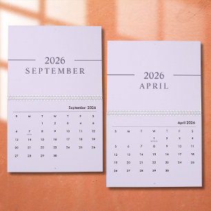 Calendário Minimalista Elegante 2026