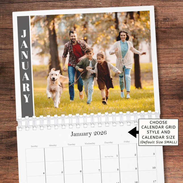 Calendário Mínimo Moderno Uma Foto Por Mês (Criador carregado)