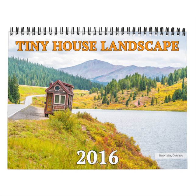 Calendário minúsculo 2016 da paisagem da casa (Capa)