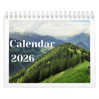 Calendário Misty Mountains 2026 Wall Calendar | Nature Fog