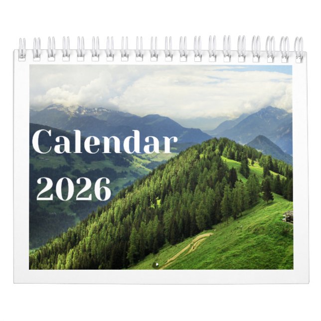 Calendário Misty Mountains 2026 Wall Calendar | Nature Fog  (Capa)
