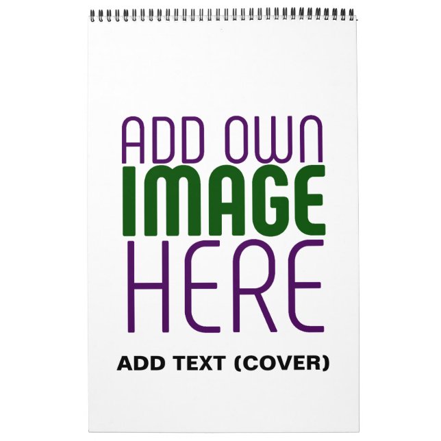 CALENDÁRIO MODELO DE TEXTO DE IMAGEM BRANCA SIMPLES EDITÁVEL  (Capa)