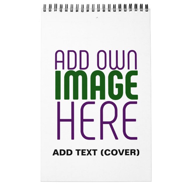 CALENDÁRIO MODELO DE TEXTO DE IMAGEM BRANCA SIMPLES EDITÁVEL  (Capa)