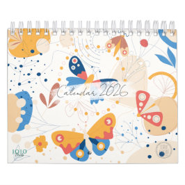 Calendário Modern Abstract Butterflies Photo Calendar 2026