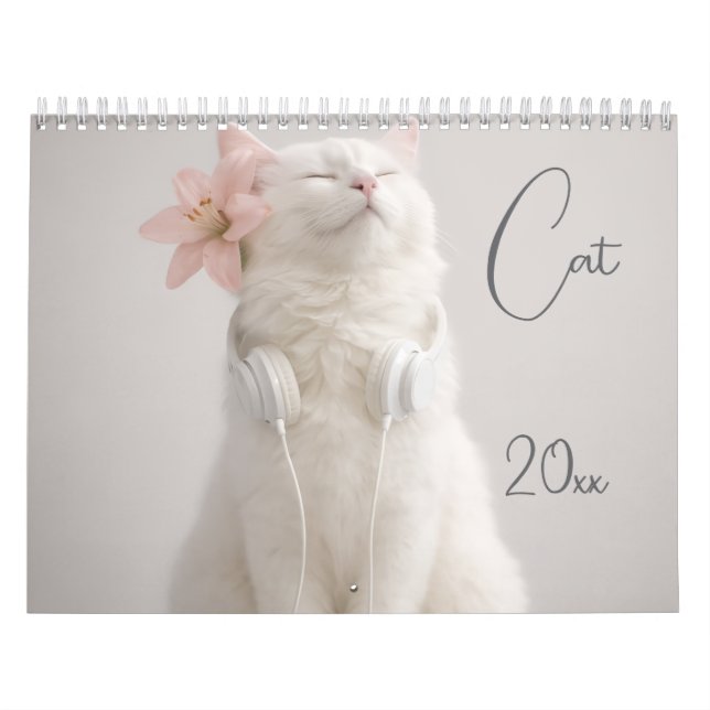 Calendário Modern Cute Funny Pet  Cat Photos  (Capa)