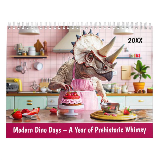 Calendário Modern Dino Days – A Year of Prehistoric Whimsy (Capa)