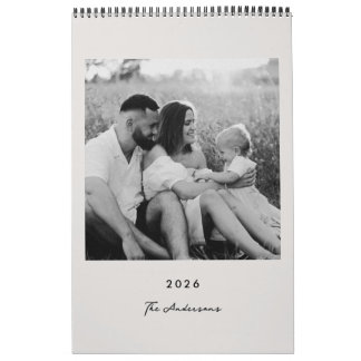 Calendário Modern Minimalist 2026 Photo Calendar