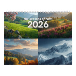Calendário Modern Minimalist Nature 2026 Wall Calendar