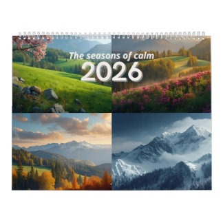 Calendário Modern Minimalist Nature 2026 Wall Calendar