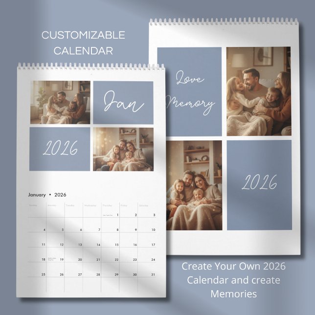 Calendário Modern Minimalist Photo Custom Design (Criador carregado)