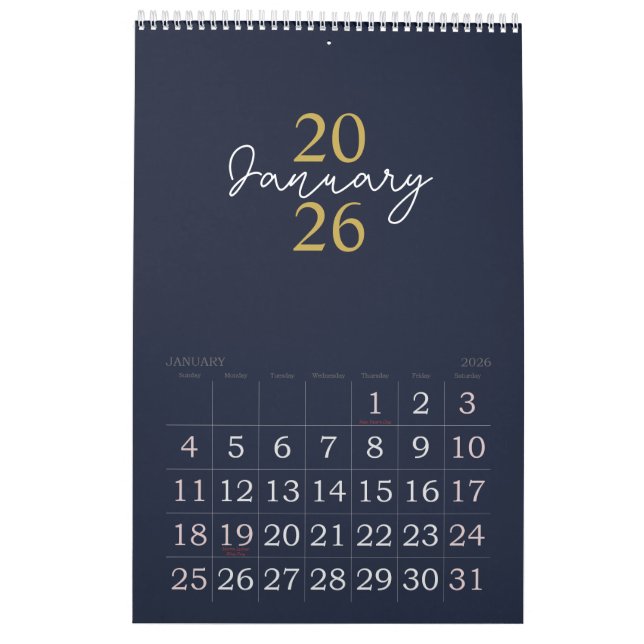Calendário Modern Simple Elegant 2026 Calendar (Jan 2026)