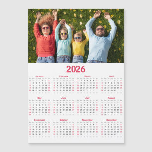 Calendário Moderno 2026 com Foto - Vista do Ano Co