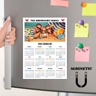 Calendário Moderno 2026 Ímã Colagem de Foto Person