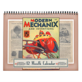 Calendário moderno de Mechanix & de invenções