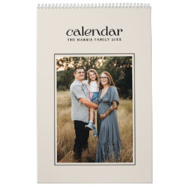 Calendário Moderno de Na moda Simples