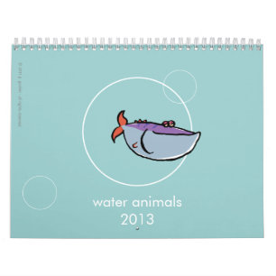 Calendário molhe os animais 2013 - com suas próprias palavra