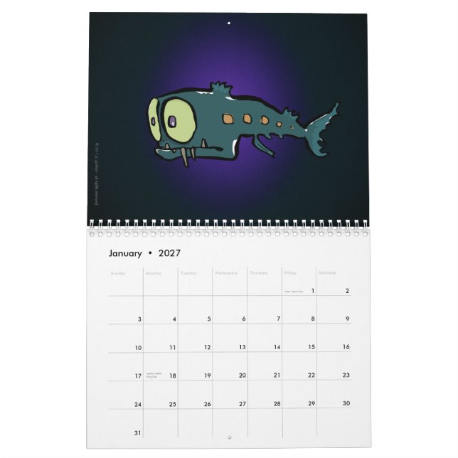 Calendário molhe os animais 2013 - com suas próprias palavras (Jan 2027)