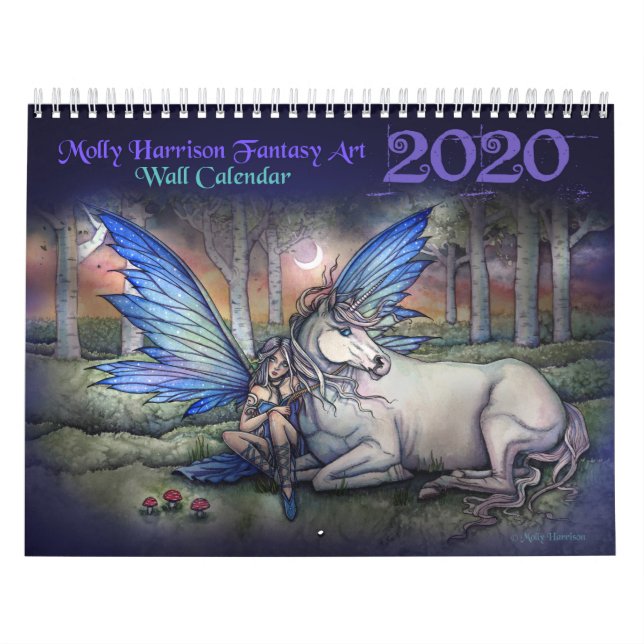 Calendário Molly Harrison Fantasy Art 2020 Wall Calendar (Capa)
